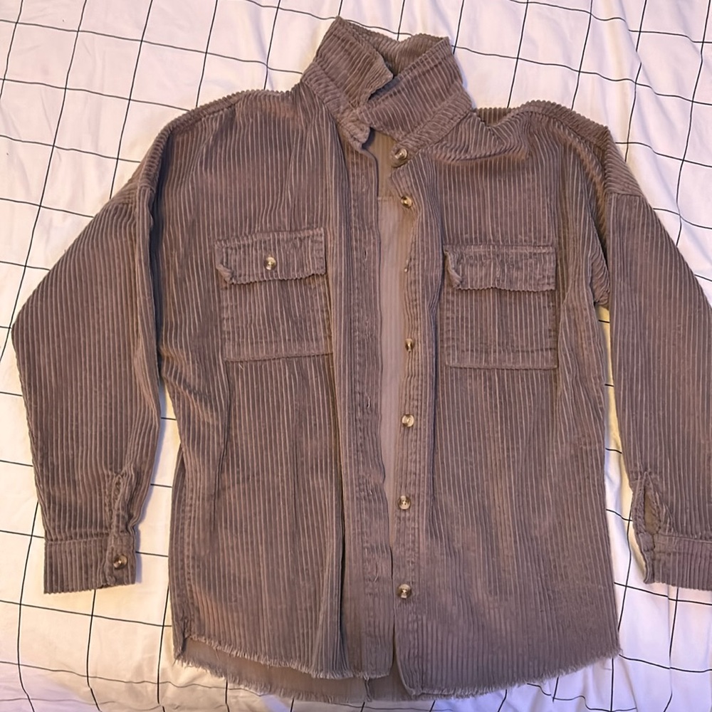 Oversized corduroy button up